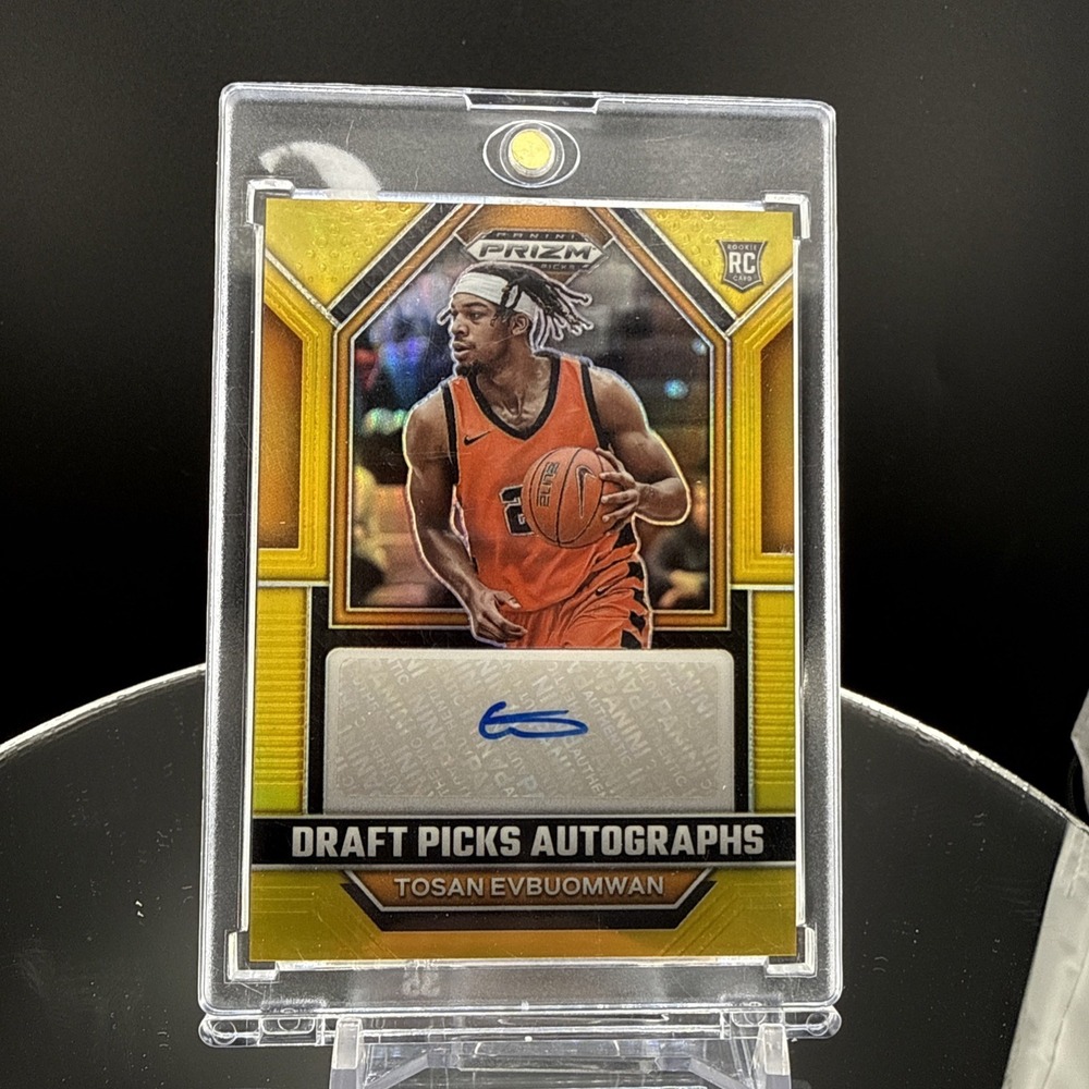 2023-24 To San Evbuomwan Panini Prizm Draft Picks Gold SSP /10 Autograph